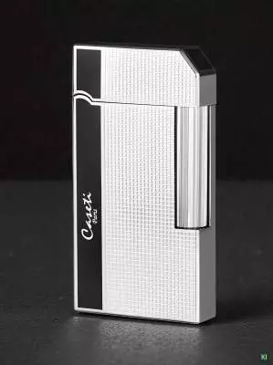 Produktbild: Caseti Paris Feuerzeug Rom schwarz chrom Caree stehend