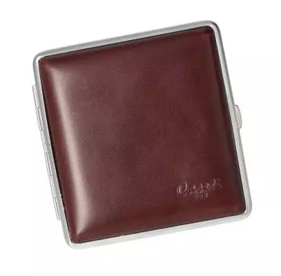 Produktbild: Zigarettenetui Caseti Leder braun 20er schräg