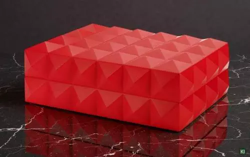 Produktbild: Colibri Humidor Quasar rot matt auf einem tisch