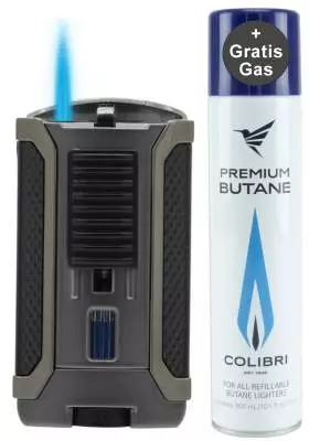 Produktbild: Colibri Apex II anthrazit-schwarz mit 1-fach Jet-Flamme