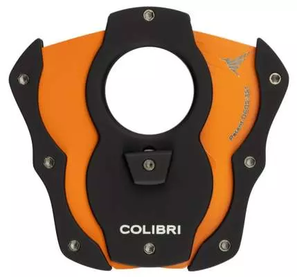 Produktbild: Colibri Cut schwarz mit orangen silikonbeschichteten Klingen offen
