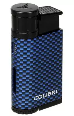 Produktbild: Colibri Evo blau Carbon Design Feuerzeug