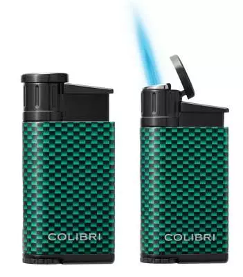 Colibri Evo Carbon Design grün Feuerzeug