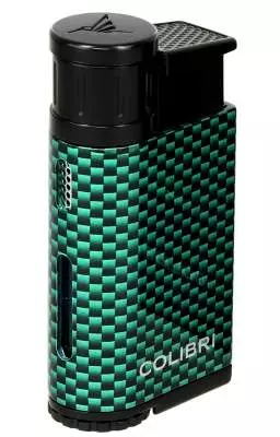 Produktbild: Colibri Evo grün Carbon Design Feuerzeug