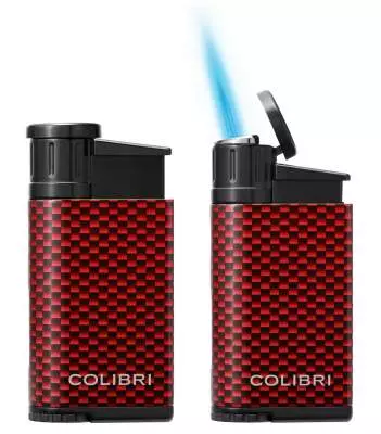 Colibri Evo Carbon Design rot Feuerzeug