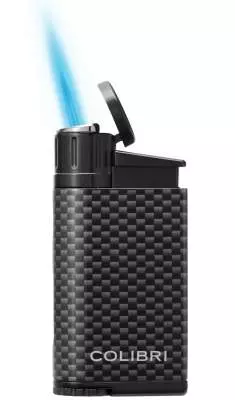 Produktbild: Colibri Evo schwarz Carbon Design Feuerzeug mit Flamme