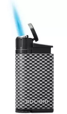 Produktbild: Colibri Evo silber Carbon Design Feuerzeug mit flamme