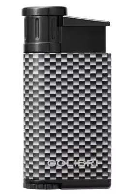 Produktbild: Colibri Evo silber Carbon Design Feuerzeug vorne