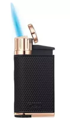Produktbild: Colibri Evo schwarz-rosegold Feuerzeug mit Flamme