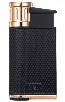 Produktbild: Colibri Evo schwarz-rosegold Feuerzeug vorne