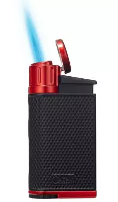 Produktbild: Colibri Evo schwarz-rot Feuerzeug mit Flamme