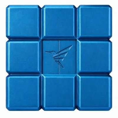 Produktbild: Colibri Heritage Cube blau Tischfeuerzeug Draufsicht