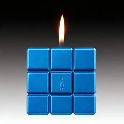 Produktbild: Colibri Heritage Cube blau Tischfeuerzeug Softflamme