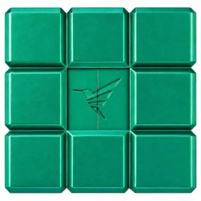 Produktbild: Colibri Heritage Cube grün Tischfeuerzeug Draufsicht