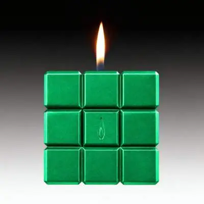 Produktbild: Colibri Heritage Cube grün Tischfeuerzeug Softflamme