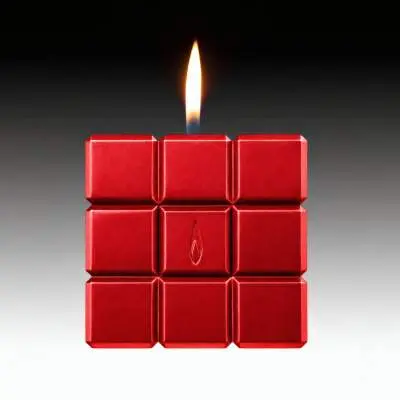 Produktbild: Colibri Heritage Cube rot Tischfeuerzeug Softflamme