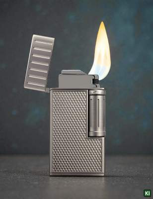 Produktbild: Colibri Feuerzeug Julius II gunfarbend mit Flamme