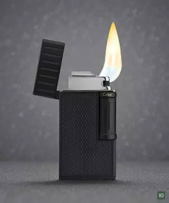 Produktbild: Colibri Feuerzeug Julius II schwarz mit Flamme