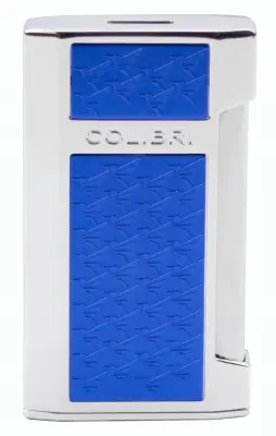 Produktbild: Colibri Mosaic Blau / Chrom mit breiter Flat Flame Frontansicht
