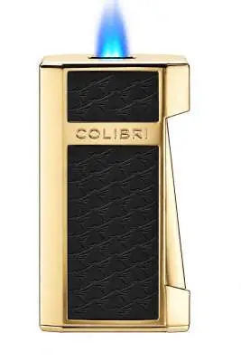 Produktbild: Colibri Mosaic Schwarz / Gold mit breiter Flat Flame gezündet