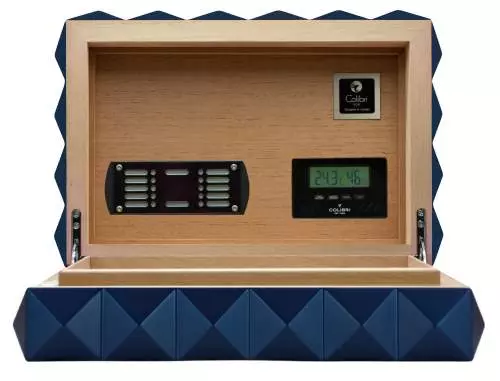 Produktbild: Colibri Humidor Quasar blau offen nebeneinander