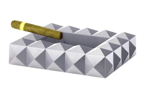 Colibri Quasar silber Zigarrenascher 3D Pyramiden