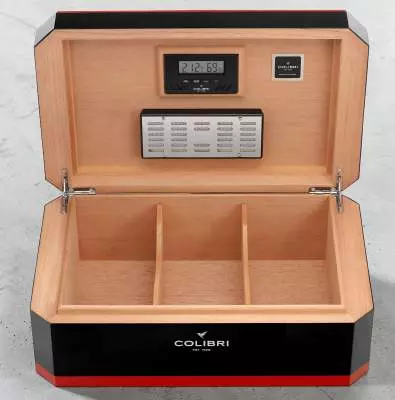 Produktbild: Colibri Humidor Rally schwarz rot innen