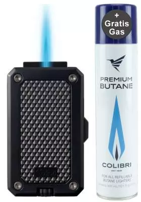 Produktbild: Colibri Rally schwarz Feuerzeug mit Gas