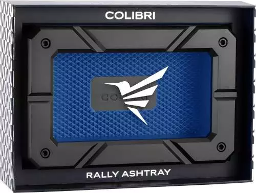Produktbild: Colibri Rally Zigarrenascher schwarz blau in Verpackung