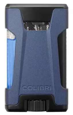 Colibri Rebel blau metallic schwarz mit 2-fach Jet-Flamme