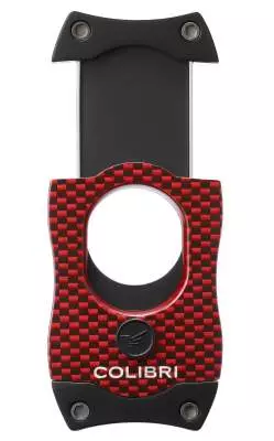 Produktbild: Colibri S-Cut II Carbon rot Zigarrencutter offen