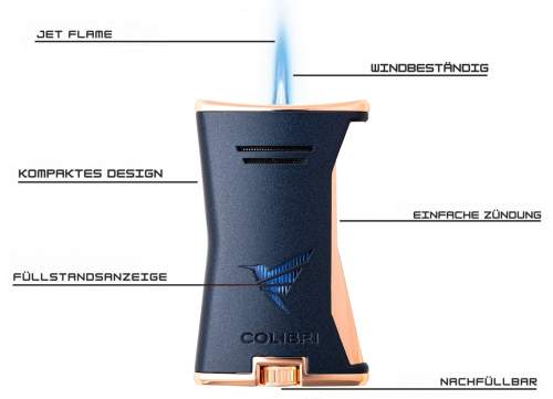 Produktbild: Colibri Slim marine blau-gold mit Beschreibung