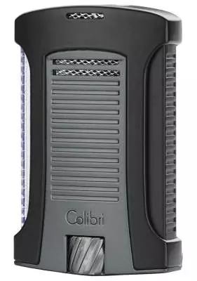 Produktbild: Colibri Daytona II anthrazit schwarz Feuerzeug schräg