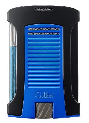 Produktbild: Colibri Daytona II blau schwarz Feuerzeug vorne