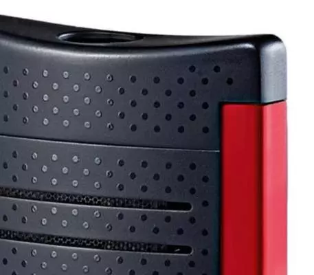 Produktbild: S.T. Dupont MaxiJet Feuerzeug schwarz - rot Ausschnitt