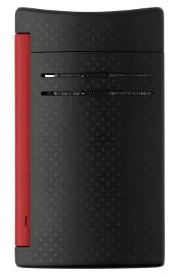 Produktbild: S.T. Dupont MaxiJet Feuerzeug schwarz - rot hinten