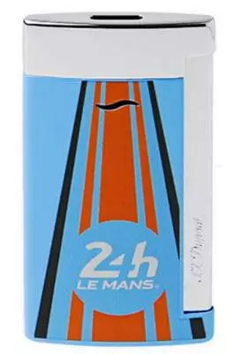 S.T. Dupont 24h Le Mans Feuerzeug Slim 7 blau orange chrom