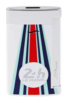 S.T. Dupont 24h Le Mans Feuerzeug Slim 7 weiss blau rot chrom