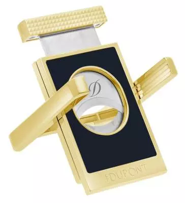Produktbild: S.T. Dupont Zigarrencutter schwarz gold stehend
