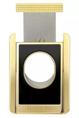 Produktbild: S.T. Dupont Zigarrencutter schwarz gold offen