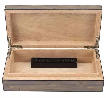 Produktbild: Mini Humidor Bambusdekor glänzend offen vorne