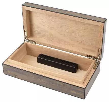 Produktbild: Mini Humidor Bambusdekor glänzend offen