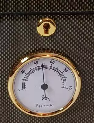 Produktbild: Humidor Carbondesign grün/orange 563113 Hygrometer