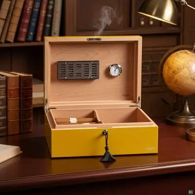 Produktbild: Humidor Caseti Paris gelb in Bibliothek