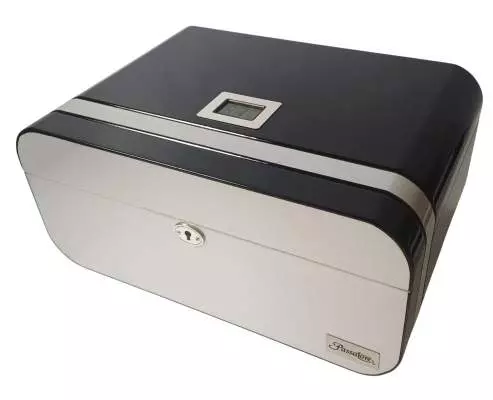Produktbild: PASSATORE Humidor schwarz/silber