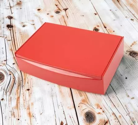 Produktbild: Humidor dunkelblau glänzend auf Holz