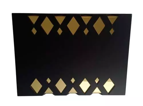 Produktbild: Humidor schwarz matt - Gold oben