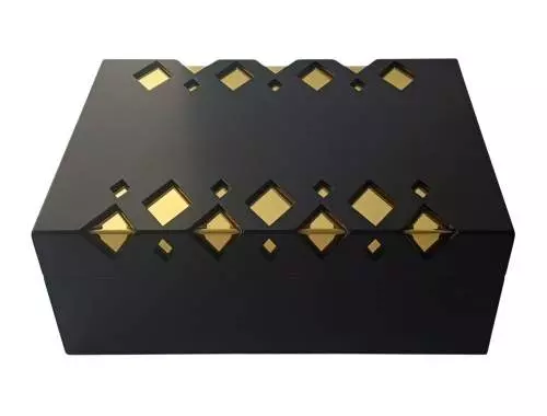 Produktbild: Humidor schwarz matt - Gold vorne