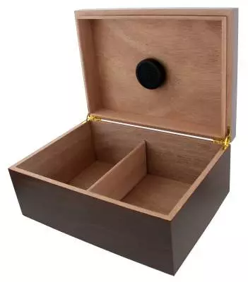 Produktbild: Humidor Walnuss Dekor geöffnet