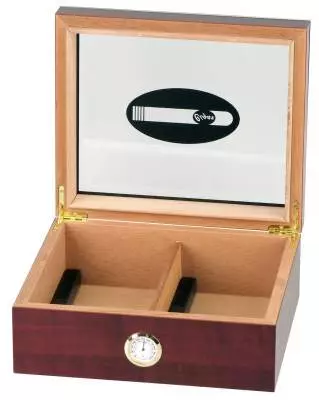 Produktbild: Humidor Kirschbaumoptik Sichtfenster Cigar offen